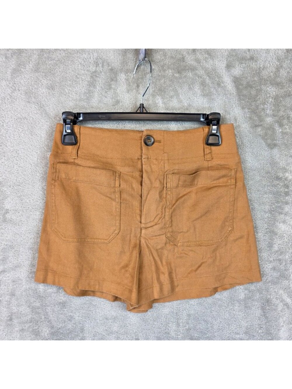 Maeve By Anthropologie The Colette Shorts Womens Size 26 Brown Linen High Rise